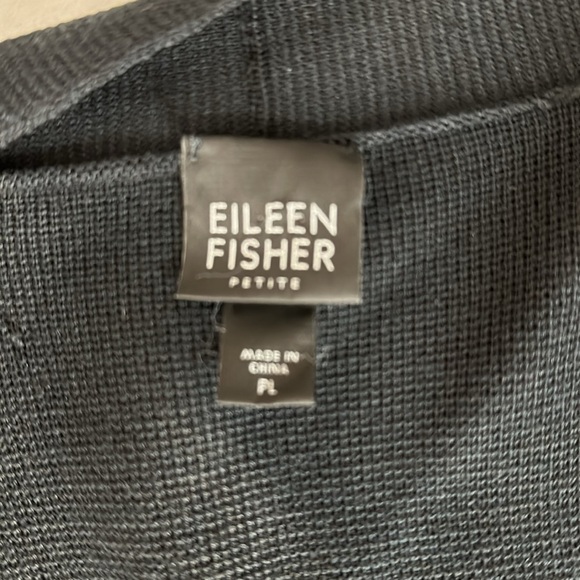 Eileen Fisher Open Silk Knit Cardigan, PL - Picture 6 of 7